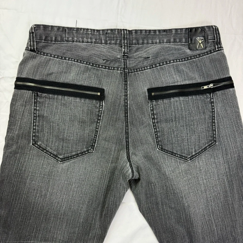 VTG Marc Ecko Jeans Cut and Sew Black Denim Men's 38x30 Straight Grunge Designer